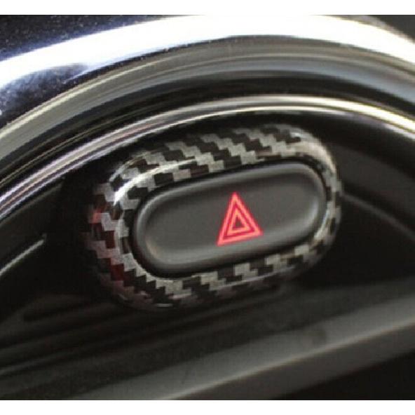 For 14- Mini Cooper F55 F56 Carbon Fiber ABS Warning Light Switch Cover Trim
