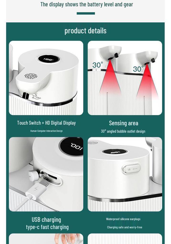 M11 Dual-Head USB Electric Automatic Foam Soap Dispenser
