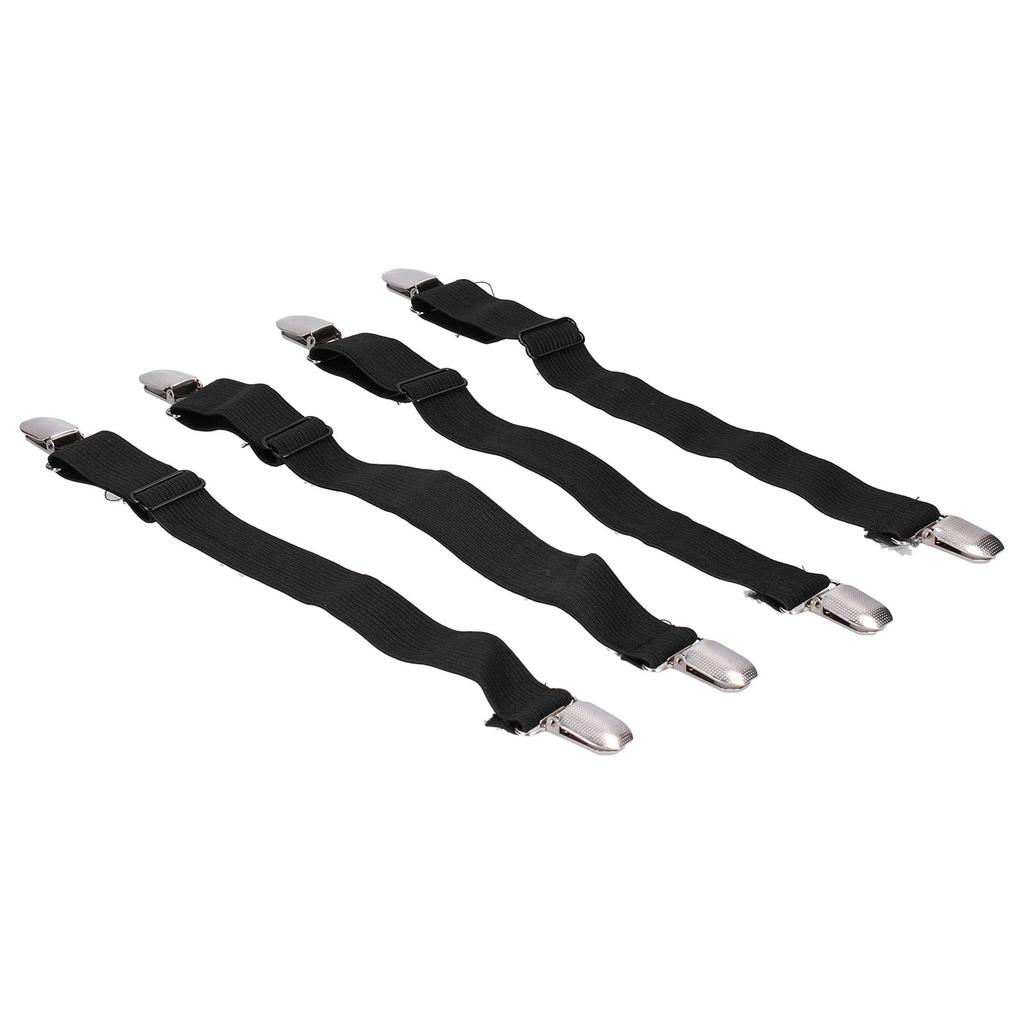 4Pcs Bed Sheet Fasteners Suspenders Elastic Sheet Band Straps Clips Holder