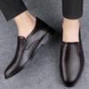 Men's Spring Leather Loafers: Casual Slip-On, Non-Slip Soft Sole, Top Layer Cowhide, Business & Driving Shoes