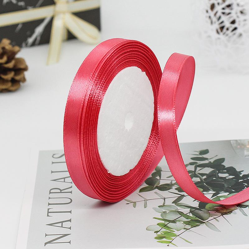 Factory Wholesale 1.5 Inches Single Sided Pastel Satin Ribbon Decorative Polyester Fabric Solid Logo Hair Gift Decoration