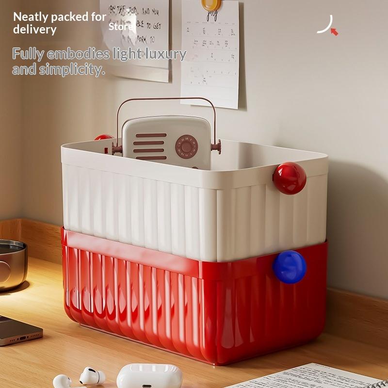 Dopamine Ball Storage Box Multi Functional Office Desk Storage Basket Stationery And Miscellaneous Sorting Desktop Storage Box