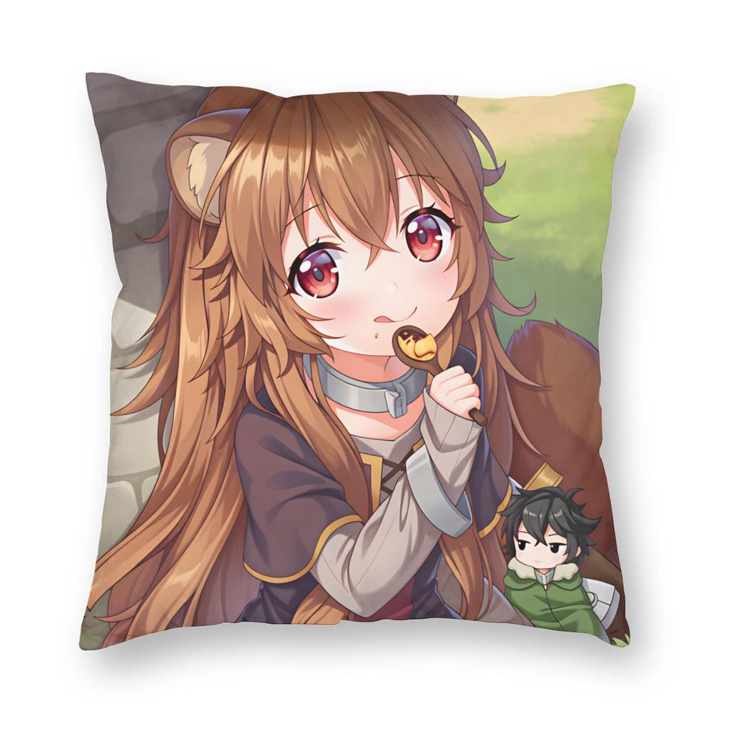 Pillow Cover Raphtalia S-Shield Hero TRotSH Funny Pillow Case For Living Room Chair Pillowcases