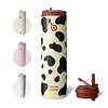 BOTTLE BOTTLE Water Bottle Keeps Drinks Hot or with Direct Vacuum with Sports Cowhide Print 750ml, Insulated, Cold, Straw, Drinking, Insulated,