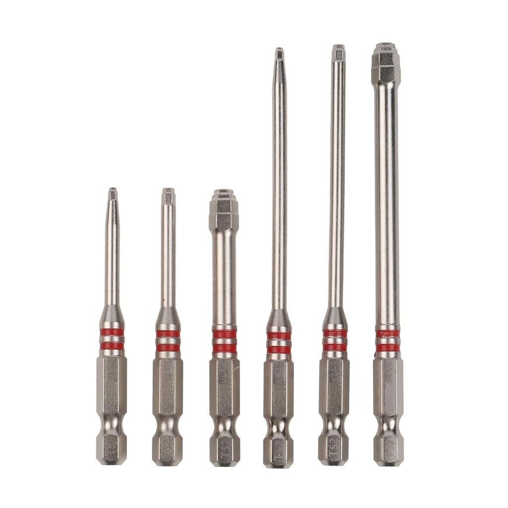 6PCS Screwdriver Bits Set Multiple Sizes Hex Shank Torx Screwdriver Bits with Magnetic for Electric Drills and Wrenches