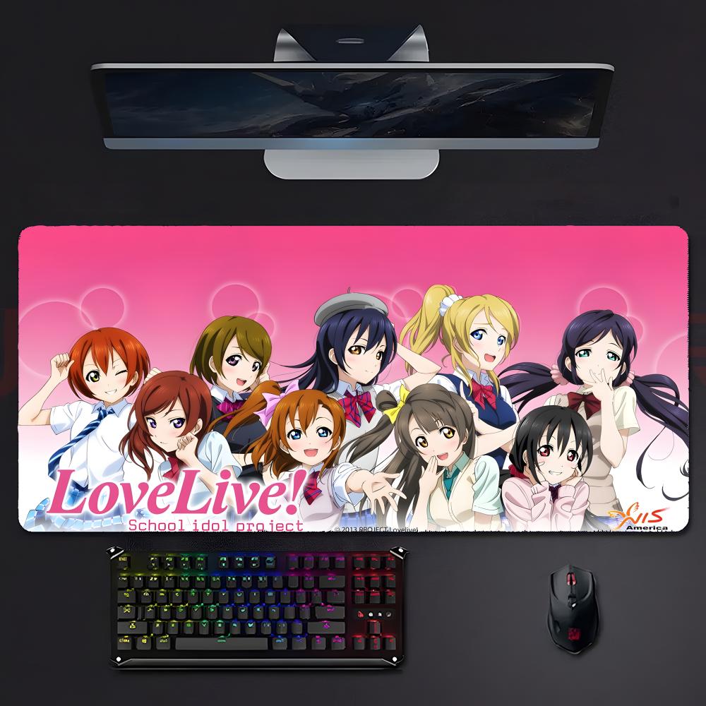 Anime LLovelive School Idol Project Serie Mauspads Mousepad Großes Gaming Lockedge Verdickte PC Tisch Schreibtischmatte