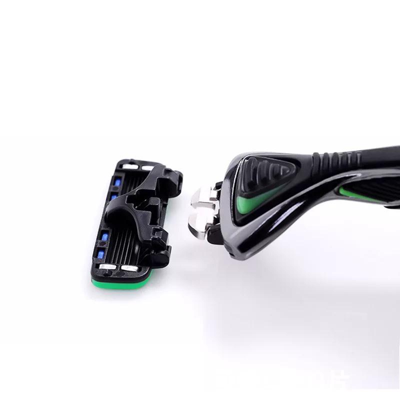 Dorco SXA1040 Men's Manual Razor with 6 Blades, Includes 4 Replacement Heads