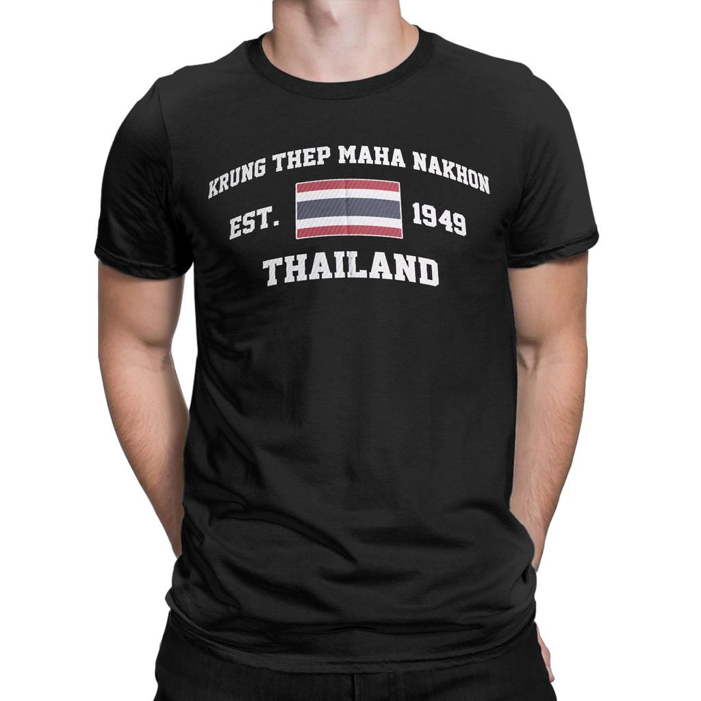 Thailand EST.1949 Krung Thep Maha Nakhon Capital Men's T Shirt Funny Tees Short Sleeve O Neck T-Shirt Cotton Classic Clothes