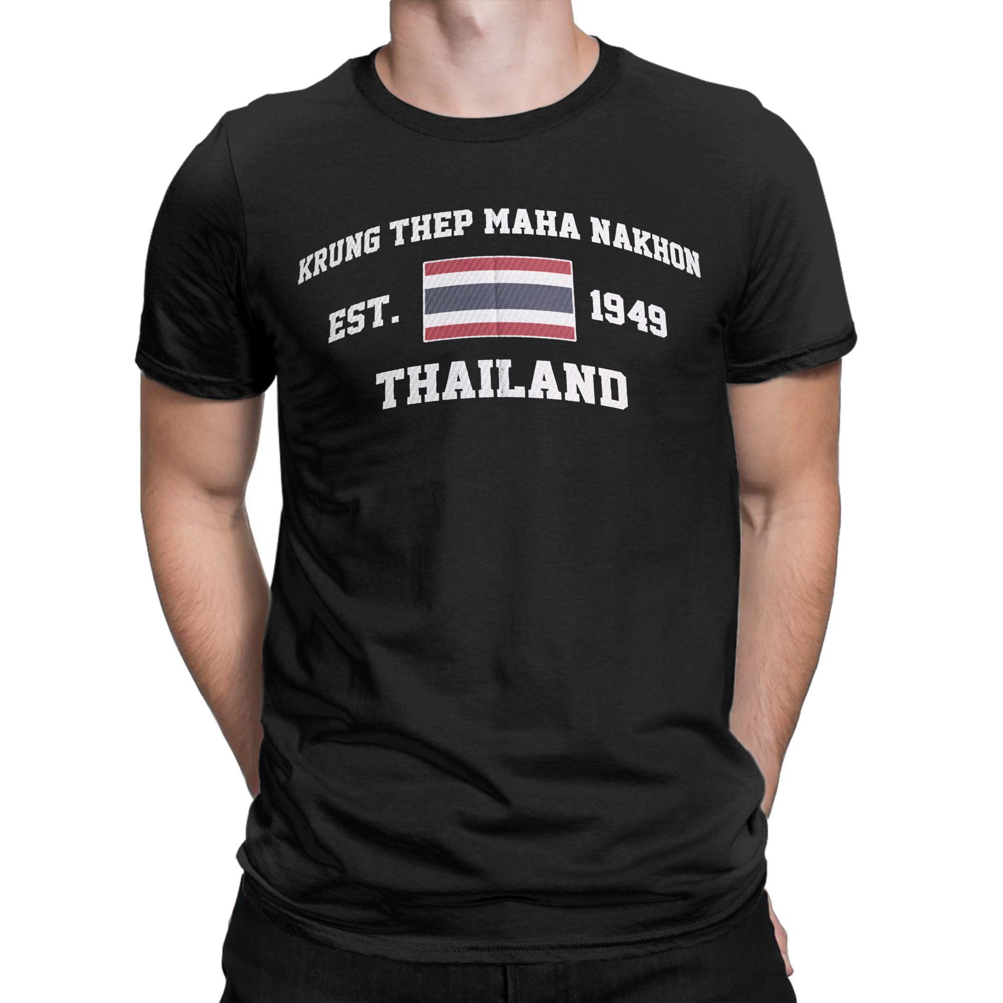 

Thailand EST.1949 Krung Thep Maha Nakhon Capital Men s T Shirt Funny Tees Short Sleeve O Neck T-Shirt Cotton Classic Clothes 5XL різнокольоровий