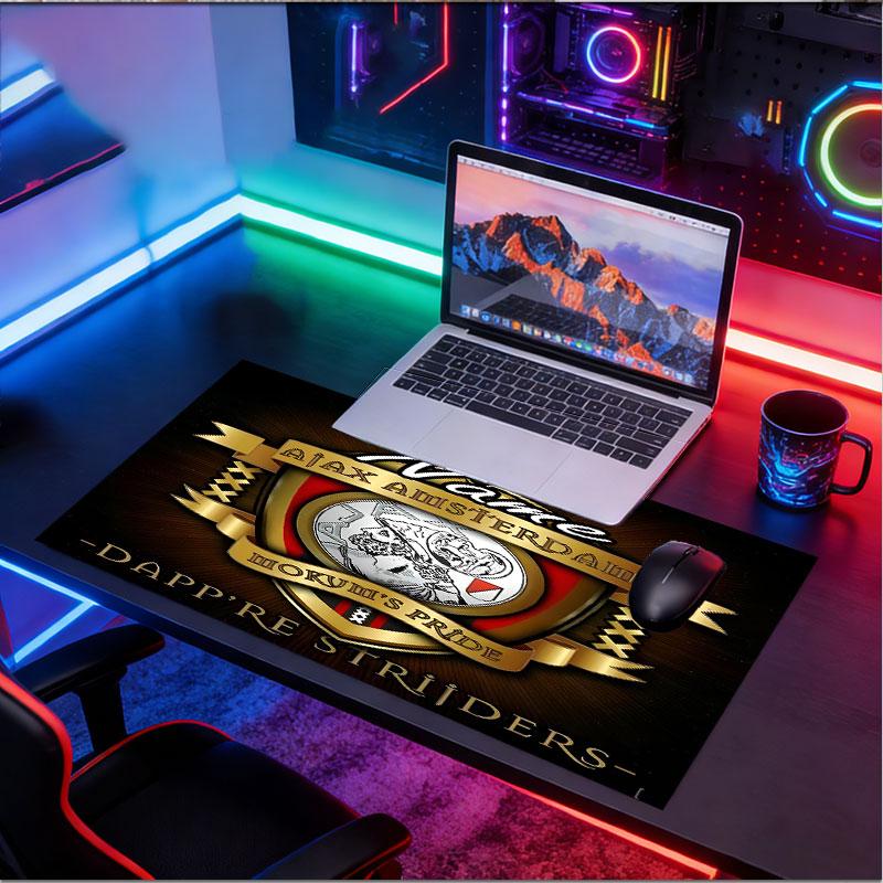 Custom Name Personalized Ajax Pattern Mousepad, Laptop PC Desk Mat, Decorative Desk Mat for Home Keyboard Pad Gift
