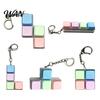 Decompress Fidget Toy Colorful Keyboard Toys Mechanical Button Clicker Keychain Travel Stress Creative for Adults Work Anxiety Relief Mental