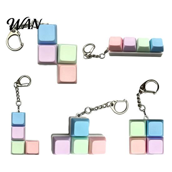 Decompress Fidget Toy Colorful Keyboard Toys Mechanical Button Clicker Keychain Travel Stress Creative for Adults Work Anxiety Relief Mental