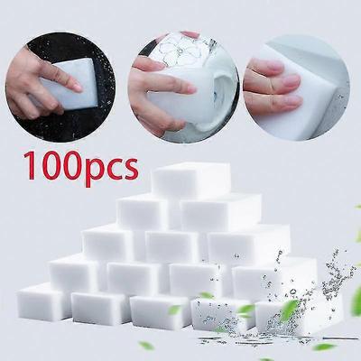 100 Pcs/lot Melamine Sponge Sponge Eraser Kitchen Melamine Sponge Cleaner Cleaning Sponge For Office Bathroom Kitchen