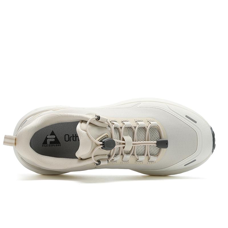 Fila Explorer 1+ Versatile Sports Minimalist Fashion Personality Shock Absorbing Durable Low Top Running Shoes Women Sneaker Sand-Brown A12W511222FBS