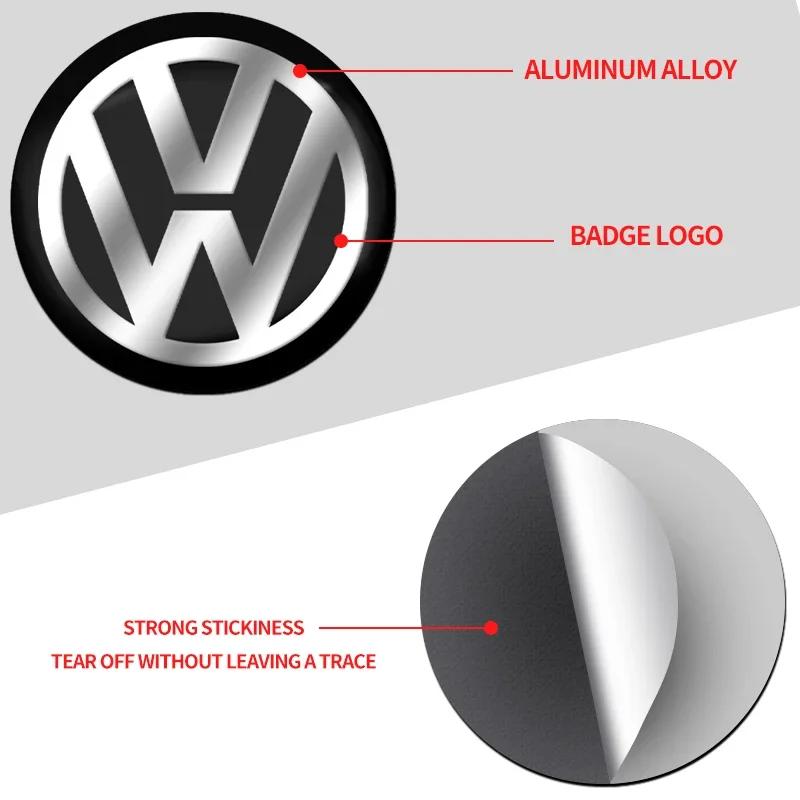 4pcs 56mm Emblem Badge Sticker Car Wheel Center Hub Metal Cap For Volkswagen VW GTI R Polo Golf Passat Magotan Tiguan Jetta