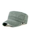 2023 Spring Summer Dad Pure Cotton Leisure Flat Top Military Hat Man Sun Caps Woman Plus Size Blank Navy Cap 55-59cm 60-65cm