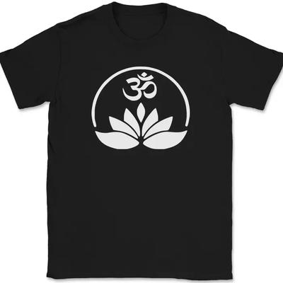 Om Flower Sunrise T-Shirt Hindu Buddhist Religious Spiritual Graphic Tee
