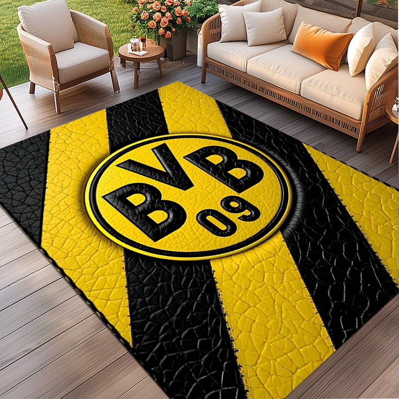 Kober s potiskem Borussia Dortmund, Omyvatelný podlahový koberec, Do předsíně, Koleje, Prádelny, Kanceláře, Pracovny, Bytový dekor, Dárek k narozeninám, Vánocům