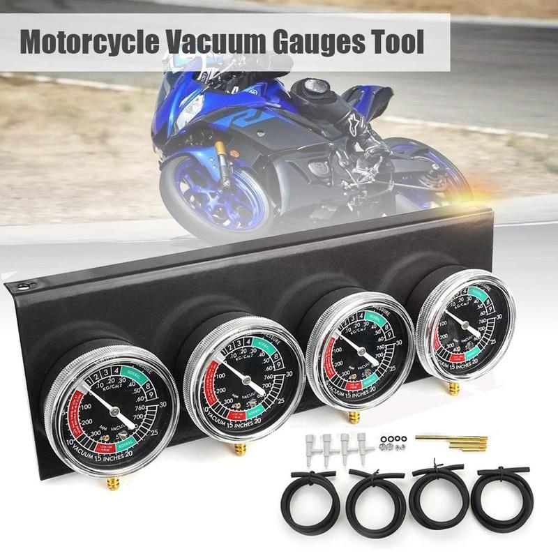 DTC2 Motorcycle Carburetor Synchronizer Vacuum Gauges Tool Carb Vacuum Gauge Balancer for Yamaha/Honda/Suzuki Black
