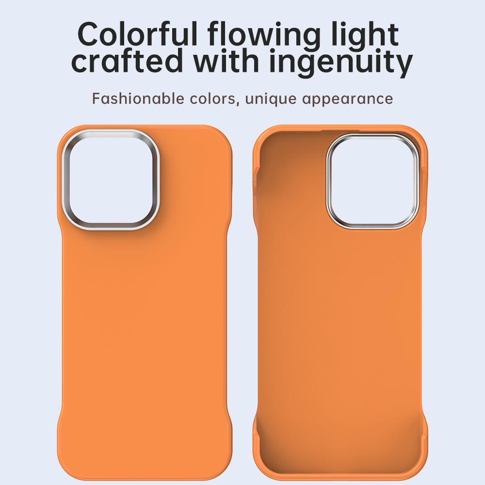 For iPhone 15 Pro Magnetic Case Frameless Ultra Thin TPU+PET Phone Cover Reinforced Corners