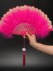 Lolita Fan Feather Net Red Retro Style for Cheongsam Dance Catwalk Court Fairy Girl Fan