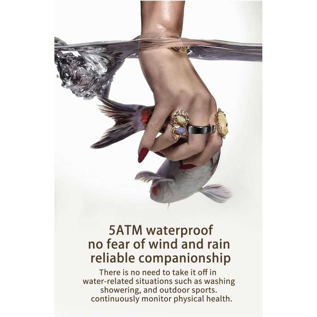 New R6 Smart Ring Heart Rate Blood Oxygen Blood Pressure Sleep Calories Health Multi-language Fitness Tracker