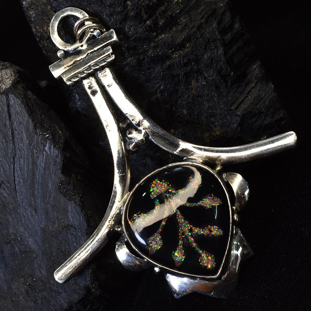 Natural 925 Sterling Silver Pear Cut 47 Ct Opal Gemstone Certified Pendant