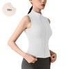 Notting Bestseller Women's Sleeveless Zipper Stand Collar Slimming Sport Top