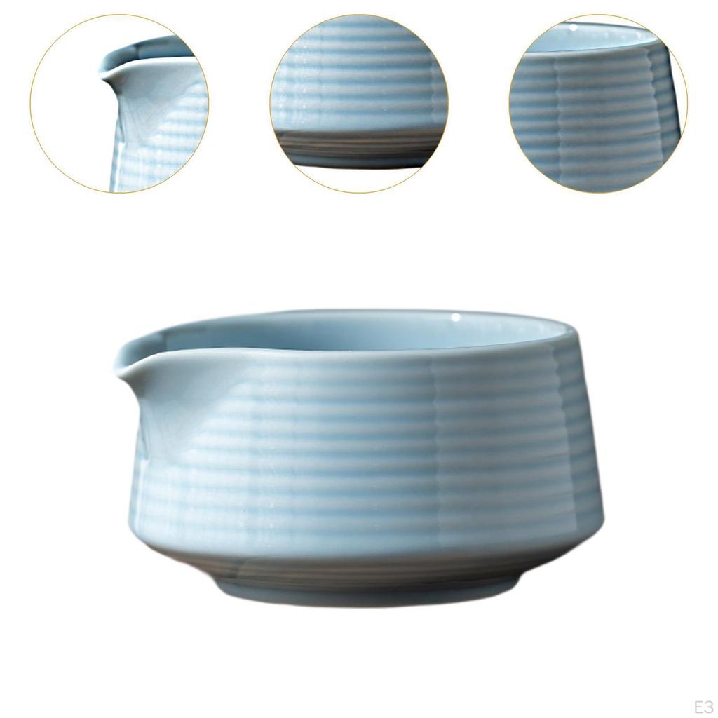 Ceramic Matcha Bowl Handmade Ceremony Portable Gift Tea Starter with Spout Cup