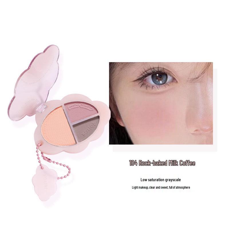 Кассир Пьяный Трехцветные Матовые Румяна: Пигментированные, Стойкие, Не осыпаются, Корейский стиль Контурирующий и Хайлайтер Румяна.