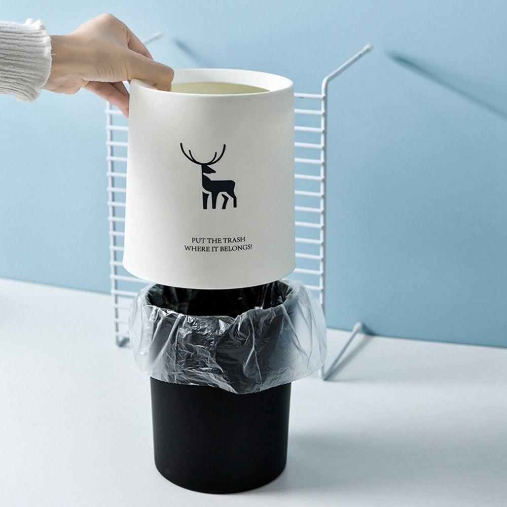 Multi-use For Hoom Office Storage Bucket Trash Can Desktop Dustbin Waste Bin Garbage Basket