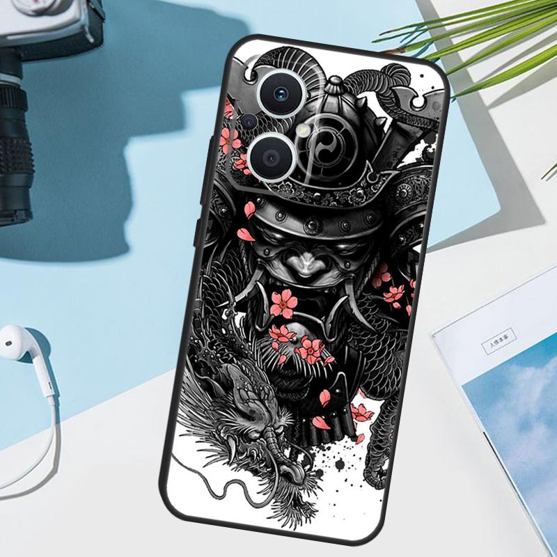 Japanese Hannya Oni Mask Cover For OPPO Reno 14F 13F 12F 11 F 10 12 13 14 Pro 7 8 Lite OPPO Find X9 X8 X6 X5 Pro Case