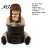 Horror Girl Statue Decor Figurine Creepy Doll Popcorn Bucket Halloween Detailed Table Centerpiece Scary for Themed Parties Home