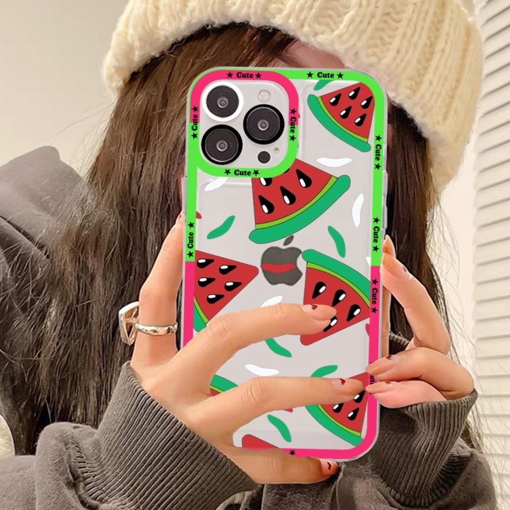 Watermelon Phone Case For iPhone 15 14 13 12 11 Pro Max XS X XR Mini Protective Cover