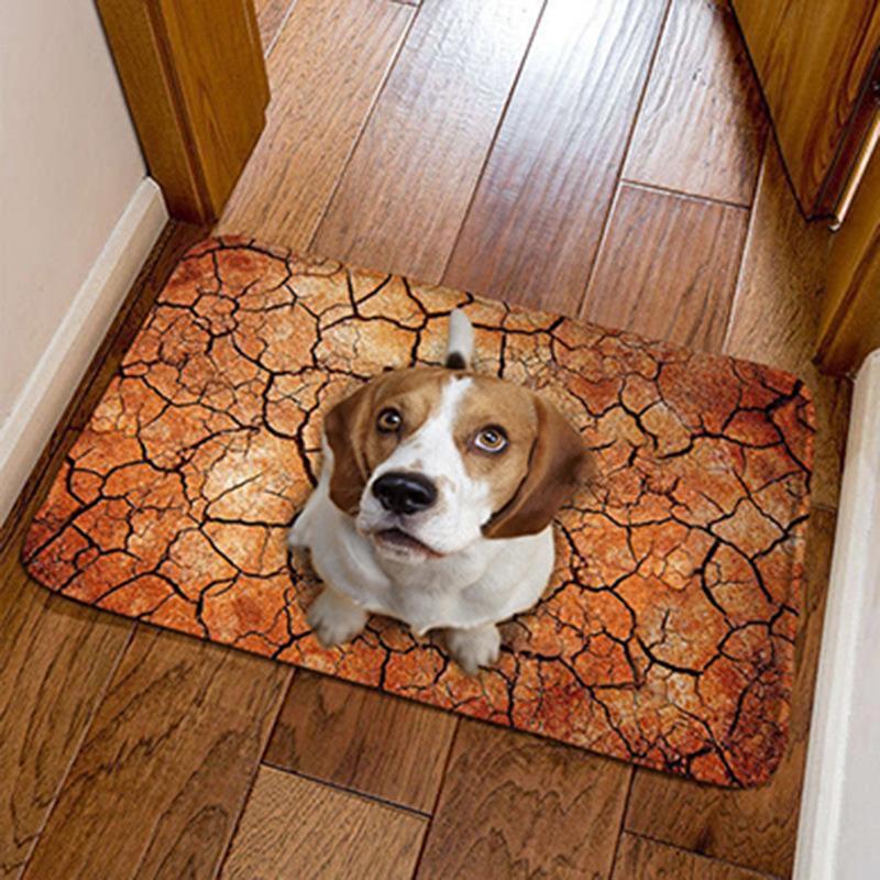 Cute Pug Pattern Mat Bathroom Absorbent Bedroom Door Rug Kitchen Balcony Living Room Entrance Entrance Carpet Home Decoration