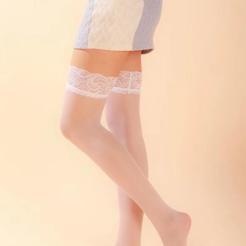1 par lår hög strumpa kvinnor sommar över knä strumpor Sexig flicka kvinnlig strumpor Nylon spets stil Stay Up strumpor