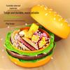Children's Play Kitchen Hamburger & Veggie Cutting Toy Set