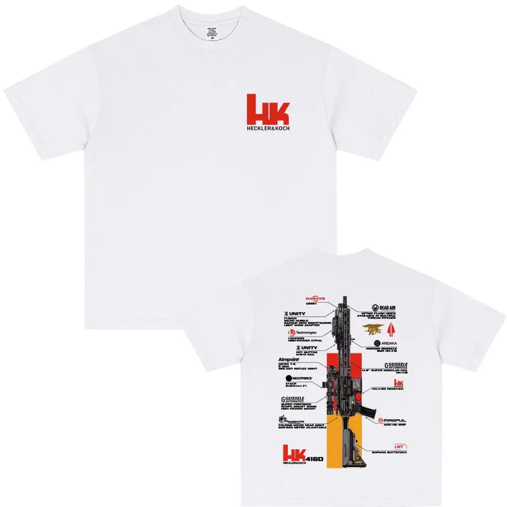 Men's Graphic in Heckler & Koch HK416 T-Shirt Cotton Sweat Wicking Breathable High Quality Casual Tee for Easy Movement