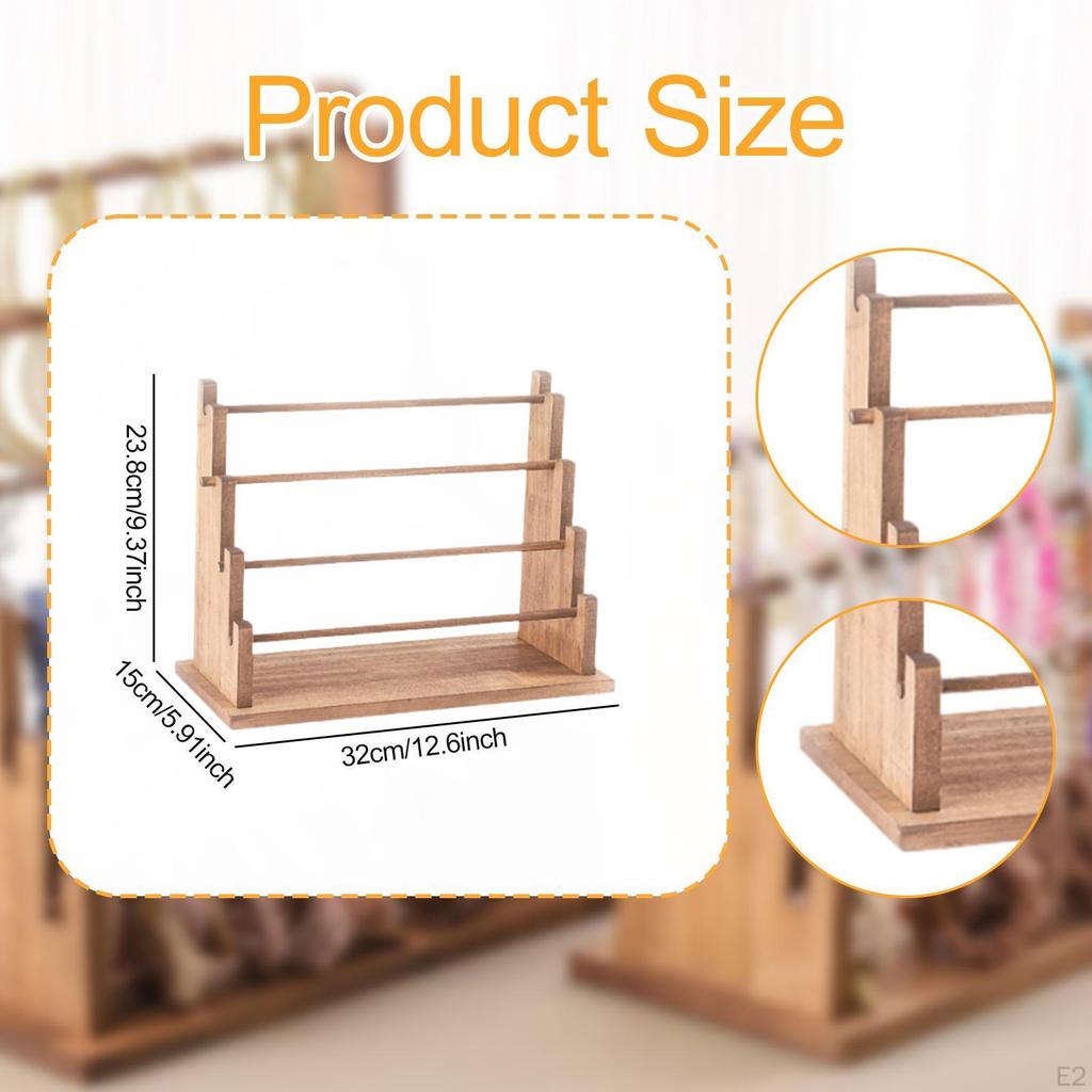 Wood Bracelet Holder Hair Rope Display Stand Watch Jewelry Storage for Showcase