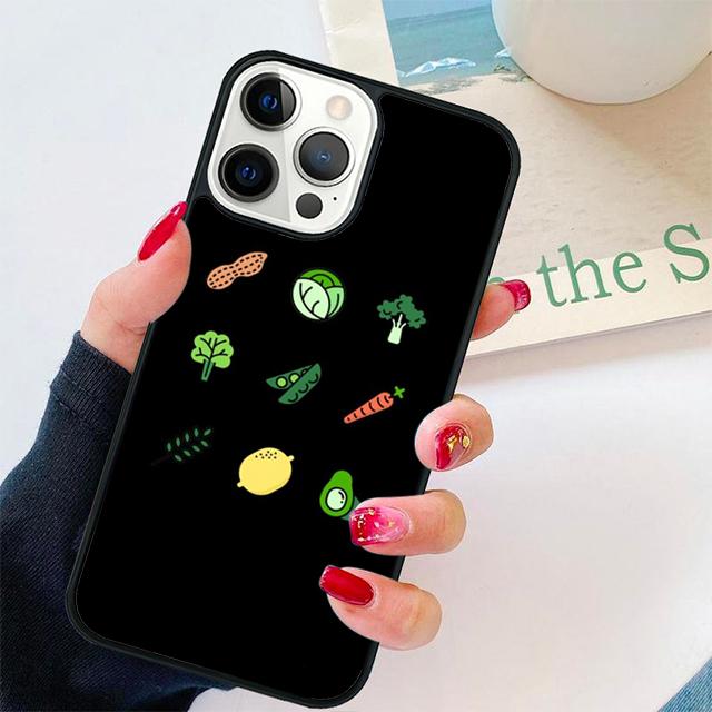 VEGAN FOOD QUOTES ANIMAL LOVE VEGGIE Phone Case Cover For iPhone 17 Air 15 16 Pro Max 14 13 12 11 Pro Max Plus