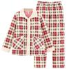 New Autumn Winter Ladies Pajamas Cotton Padded Warm Loungewear Cotton Three-layer Plus Sleepwear Large Size Homewear Suit