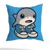 ITALlAN Brainrot Creative Pillow Case Anti-dustmite Pillowcase Invisible zipper silky short plush Sofa cushion cover