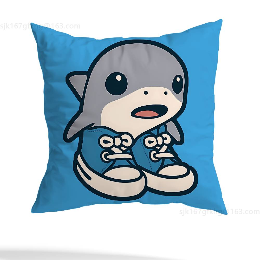 ITALlAN Brainrot Creative Pillow Case Anti-dustmite Pillowcase Invisible zipper silky short plush Sofa cushion cover