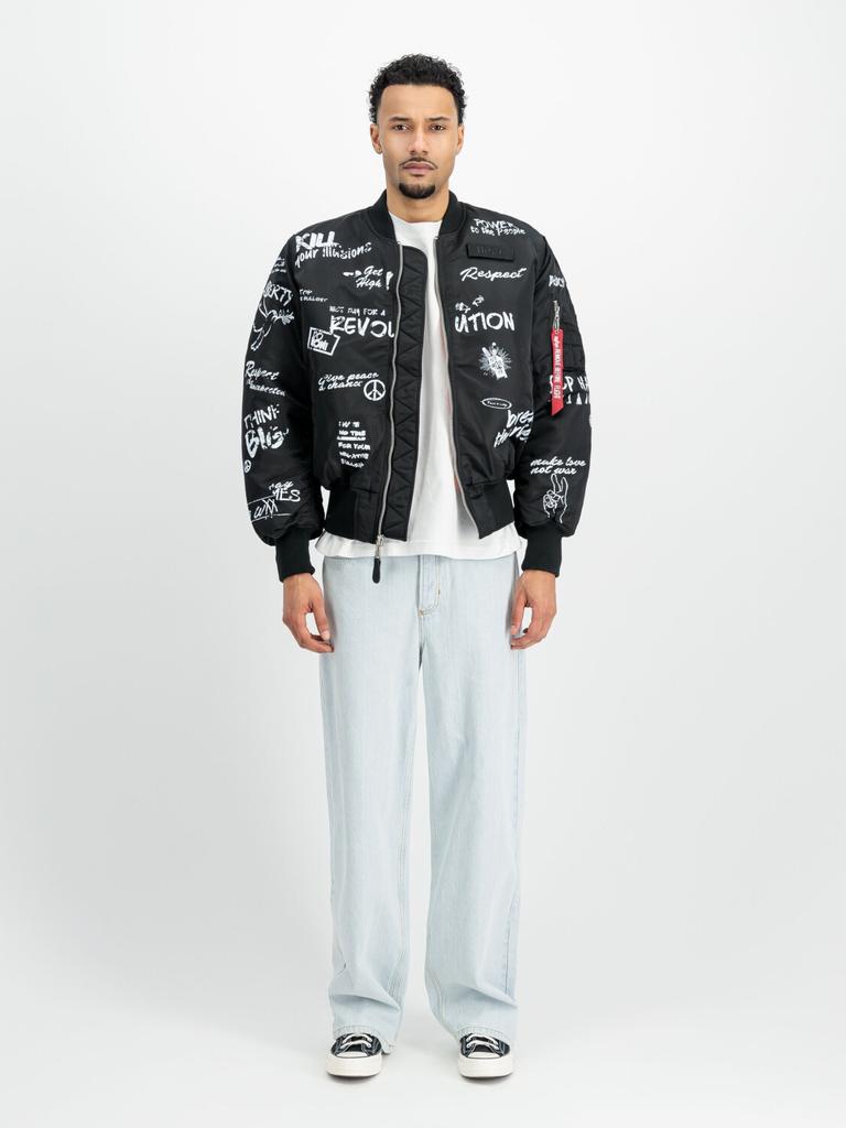 Зимняя куртка Alpha Industries MA-1 Peace Bomberjacke (1561369) (156136-03) schwarz