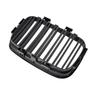 2x Double Line Style Car Front Racing Kindey Grilles For BMW E36 1992-1996 Glossy Black Dual Slats Upper Grilles