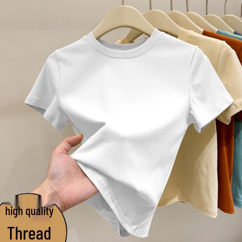 Chic Korean-Style Women's Short Sleeve Top - Stylish, Breathable, Versatile, and Elegant