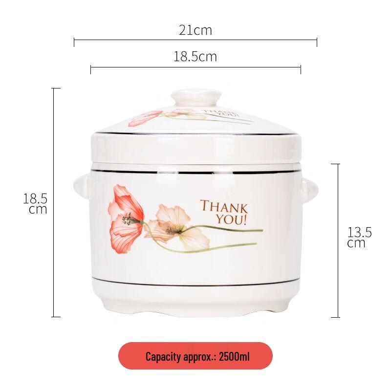 Jiakangming Ceramic Double Boiler Stew Pot