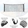 Car Rear Cargo Net, Double-Layer Adjustable Stretchable Elastic Storage Organizer Net, Trunk Cargo Storage Mesh Net With Hooks, Car Interior