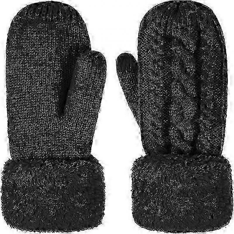 Women's winter super soft knitting gloves gloves gloves thickened warm wool windproof and cold proof gloves