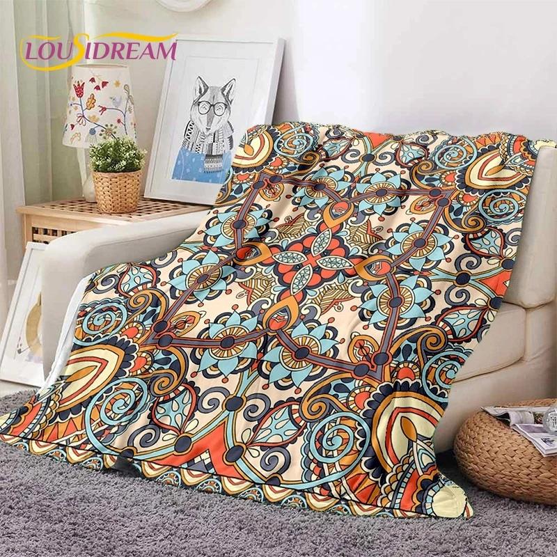 3D Lastest Nordic Turkish Bohemia Celt Soft Flannel Blankets,Throw Blanket Comfortable Blanket for Picnic Beds Sofa Home Bedroom